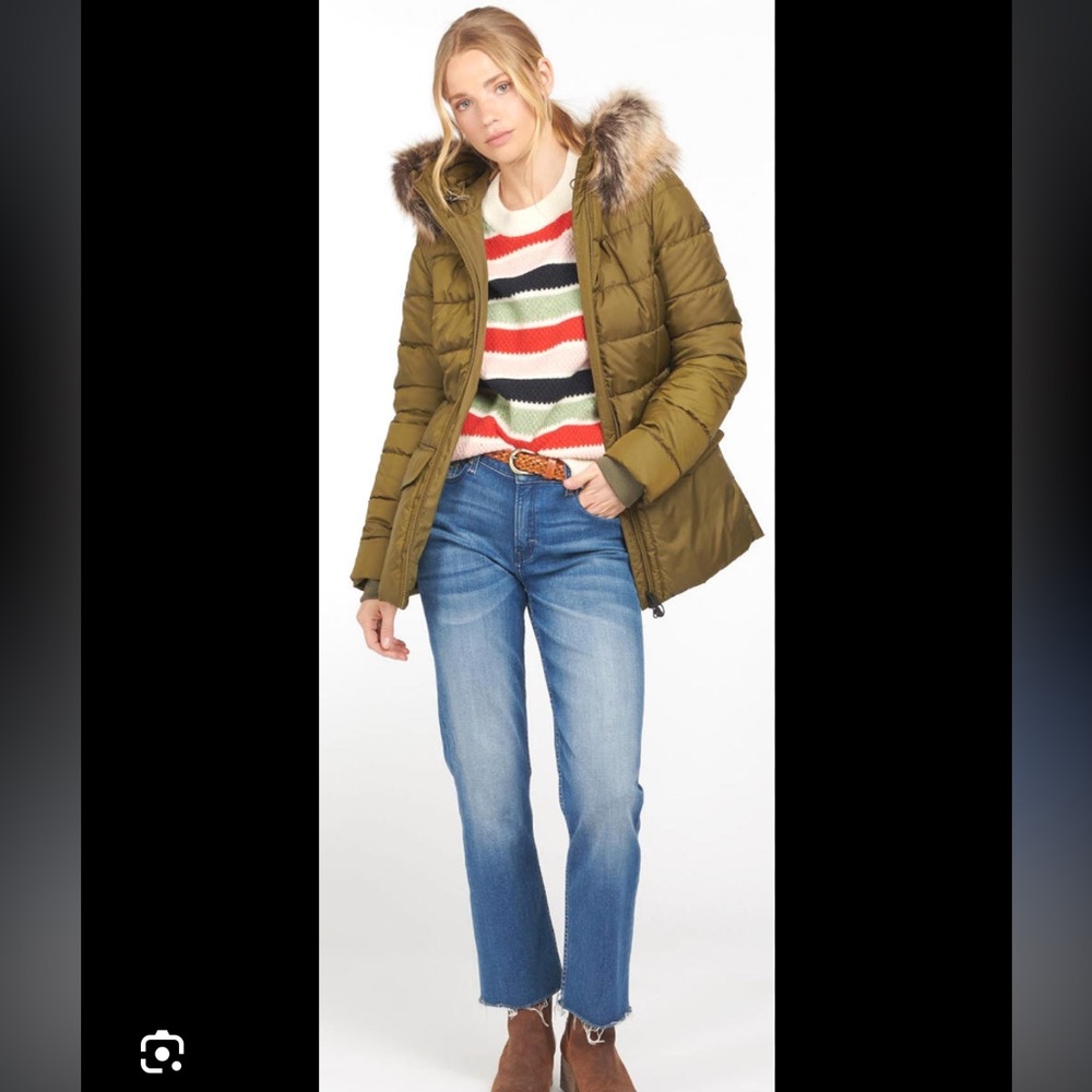 NWT Barbour Bayside Quilt Nori Green jacket